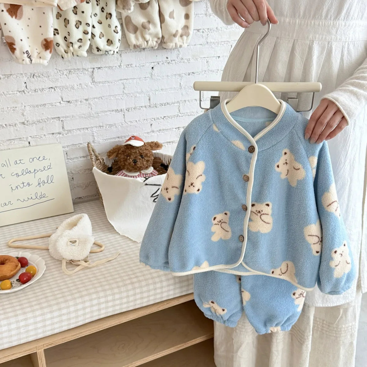 Blue Bear Cuddly Baby & Kids Pyjama Set