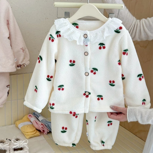 Love Minah Cosy Cuddlies with Lace Trim PJ Set