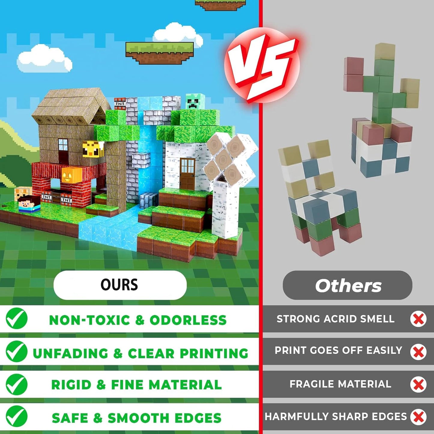 Magnetic Building Blocks Toy Mine Magnet Christmas Gift